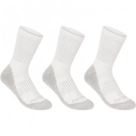 CALCETINES LARGOS DE DEPORTE JUNIOR ARTENGO RS 500 BLANCO PAQUETE DE 3 PARES ARTENGO-PuntodeEjercicio-Niños