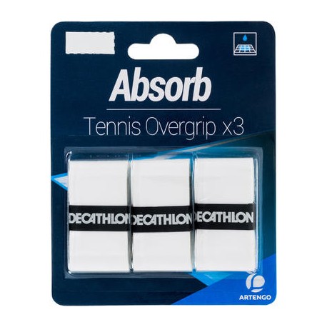 OVERGRIP DE TENIS ABSORBENTE BLANCO ARTENGO-PuntodeEjercicio-Todos los deportes