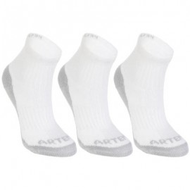 CALCETINES DE DEPORTE MEDIA ALTURA JÚNIOR ARTENGO RS 500 BLANCO PQT. DE 3 PARES ARTENGO-PuntodeEjercicio-Niños