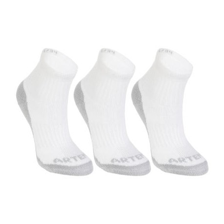 CALCETINES DE DEPORTE MEDIA ALTURA JÚNIOR ARTENGO RS 500 BLANCO PQT. DE 3 PARES ARTENGO-PuntodeEjercicio-Niños