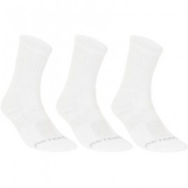 CALCETINES LARGOS DE DEPORTE ADULTO ARTENGO RS 500 BLANCO LOTE DE 3 PARES ARTENGO-PuntodeEjercicio-Todos los deportes