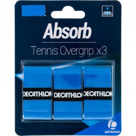 CUBREGRIP DE TENIS ABSORBENTE AZUL LOTE DE 3 ARTENGO-PuntodeEjercicio-Todos los deportes