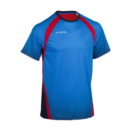 Camiseta de voleibol V500 hombre azul y rojo ALLSIX-PuntodeEjercicio-Hombre