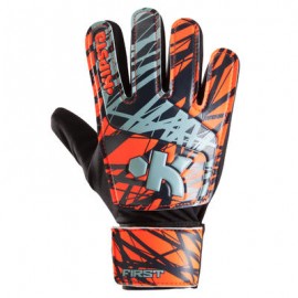 Guantes de portero de fútbol niños First naranja negro blanco KIPSTA-PuntodeEjercicio-Fin de temporada