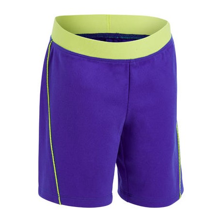 Short 560 gimnasia infantil azul amarillo DOMYOS-PuntodeEjercicio-Fin de temporada