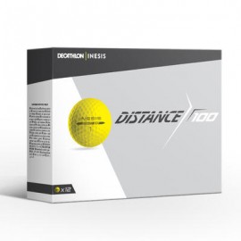 Bola de golf DISTANCE 100 x12 Amarillo INESIS-PuntodeEjercicio-Productos para iniciar tu depor