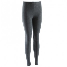 Leggings 100 slim gimnasia y pilates mujer gris oscuro Salto DOMYOS-PuntodeEjercicio-Fin de temporada